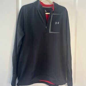 Men's Under Armour Cold Gear Black w Red Flannel Lining Size XL NWOT